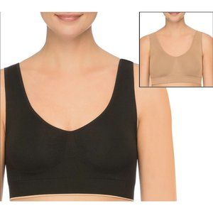 Spanx Seamless Reversible Comfort Bra Black/Nude A295190 size M